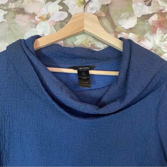 Ali Miles•Navy Cowl Neck Blouse•Sz PL - Picture 4 of 6